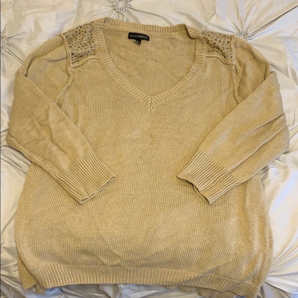 Tan sweater!